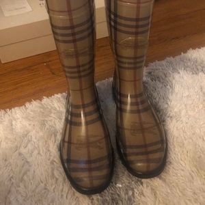 Burberry Haymarket Rain Boots